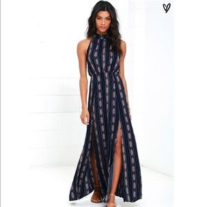 Lulu’s Migratory Patterns Navy Maxi Dress